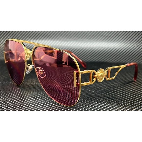 Versace Gold Mirror Pink Sunglasses